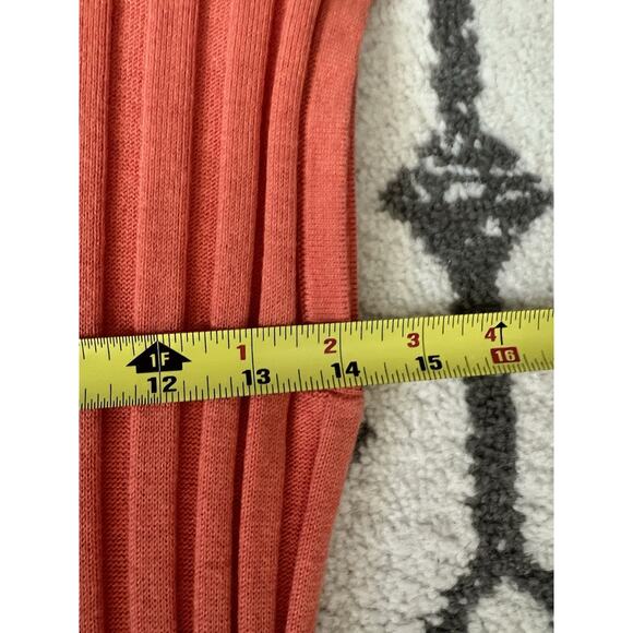 RAILS Ashley Coral Ribbed Knit Sweater Stretch Midi Dress - Picture 14 of 15